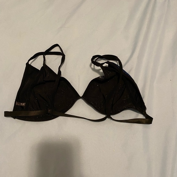 Sparkly Silver and blue bralette/rave top - Picture 2 of 2